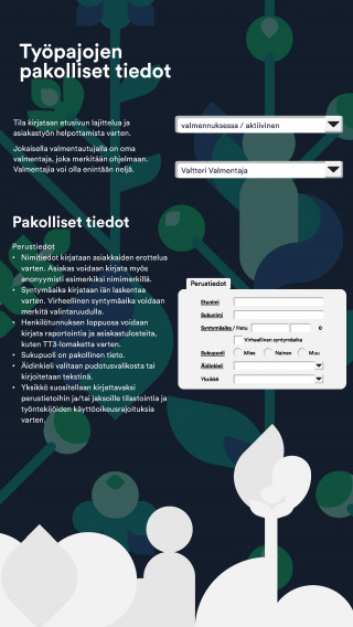 Työpajojen pakolliset tiedot