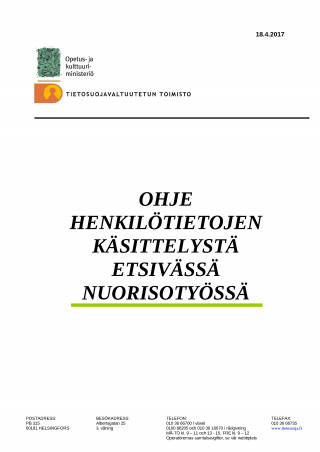 Etsivä nuorisotyö henkilötieto-ohje