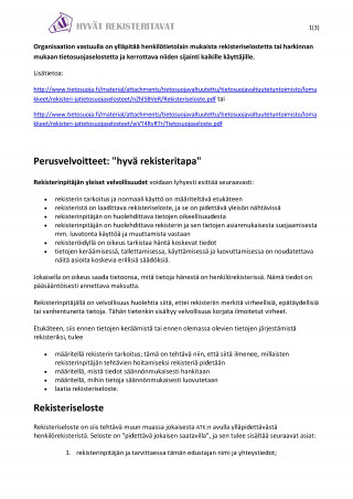 Hyvät rekisteritavat